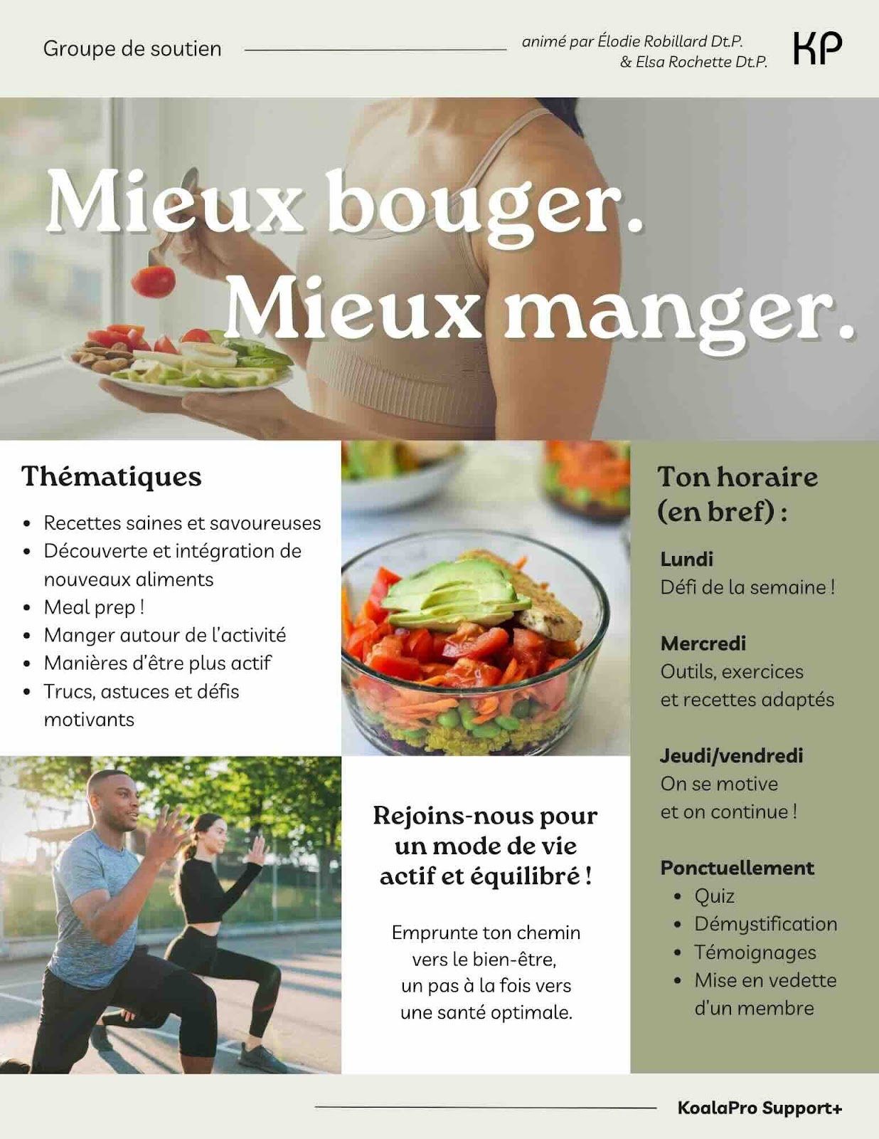 Mieux bouger. Mieux manger.