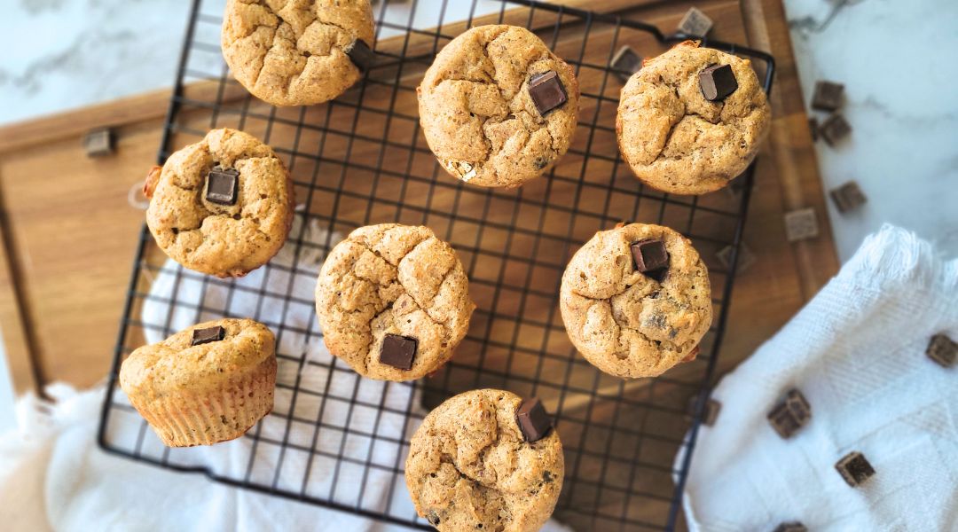 Muffins aux pépites de chocolat protéinés - Protein Chocolate Chip Muffins