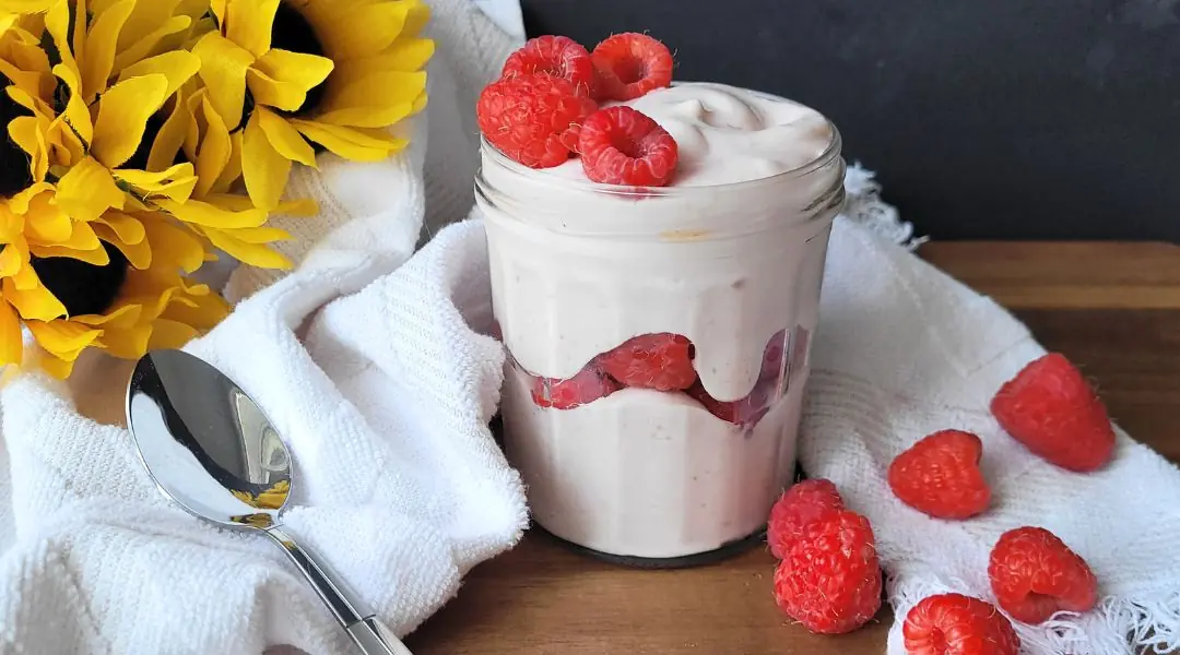 Mousse cottage dans un pot Mason