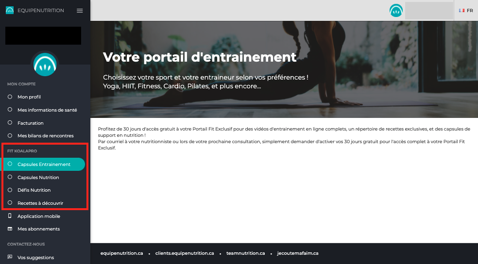 Portail client