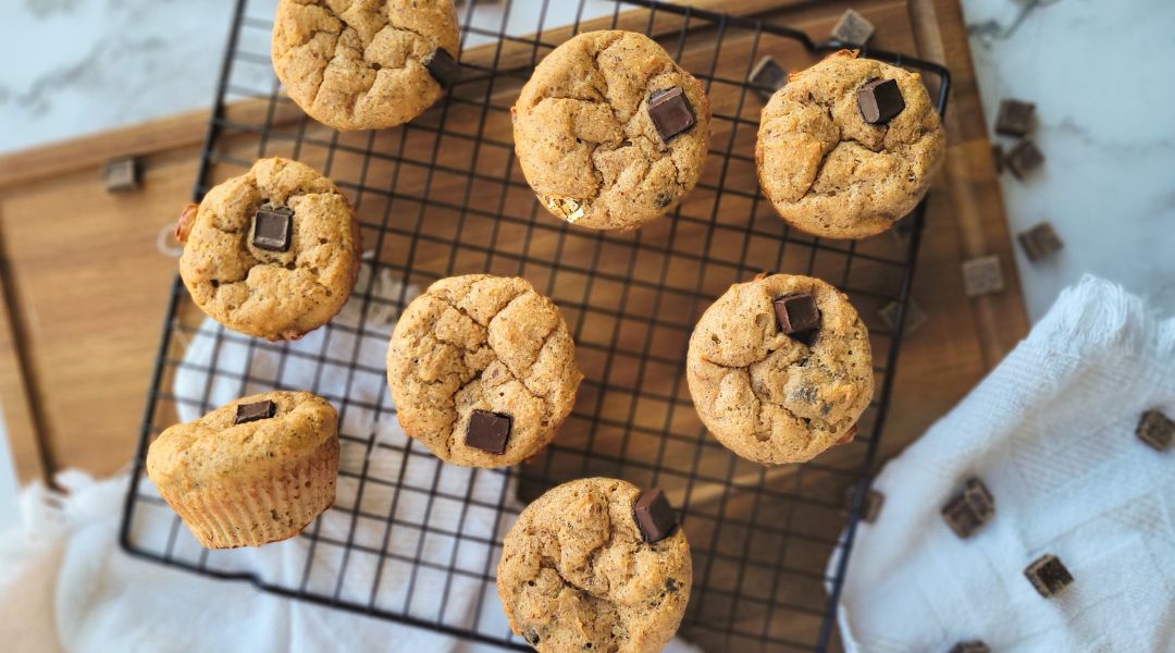 Muffins aux pépites de chocolat protéinés