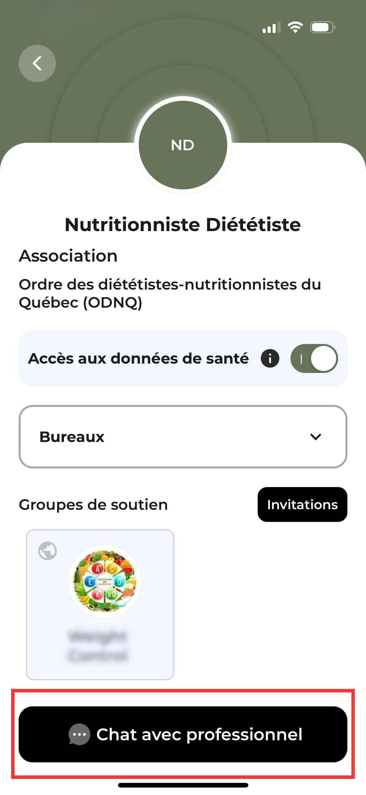 Comment contacter ma nutritionniste ?