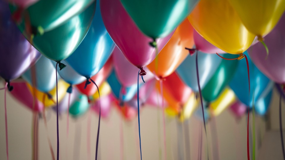 Ballons gonflés à l'hélium
