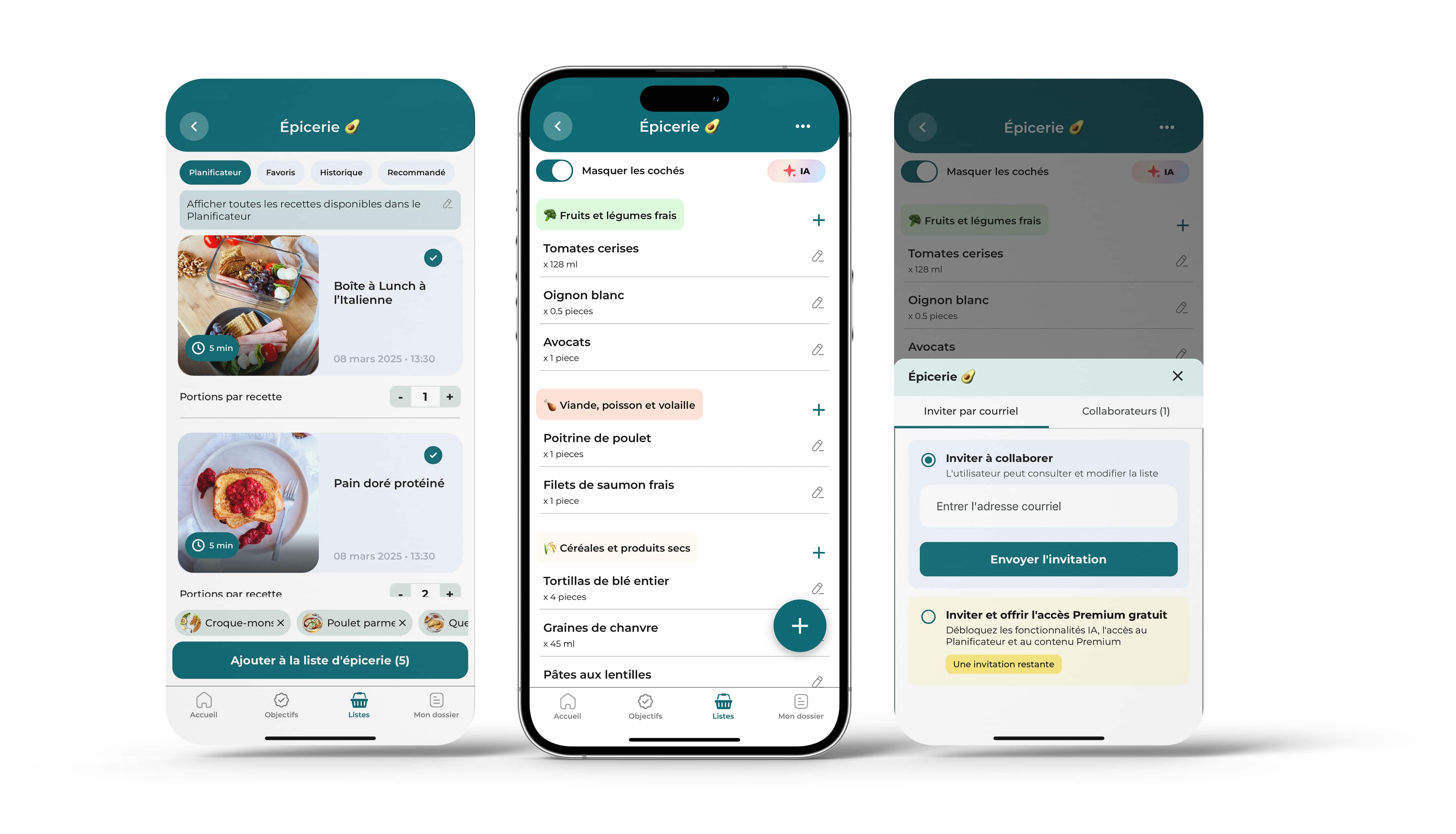 capture d'écran de cellulaires présentant l'application koalapro et ses nouveautés.