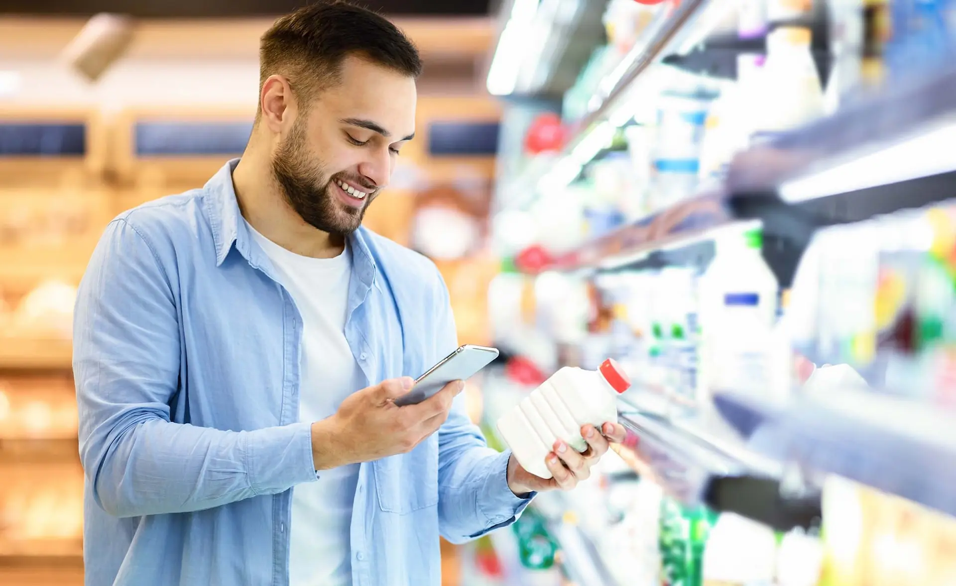 Homme photo épicerie - Man picture grocery