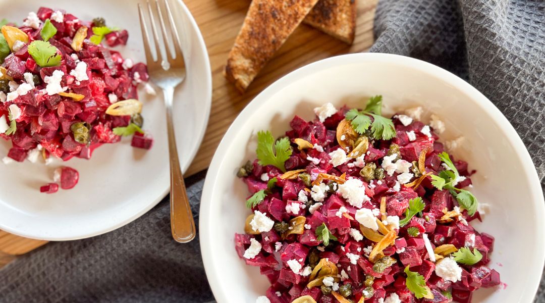 Tartare de betteraves et pamplemousse