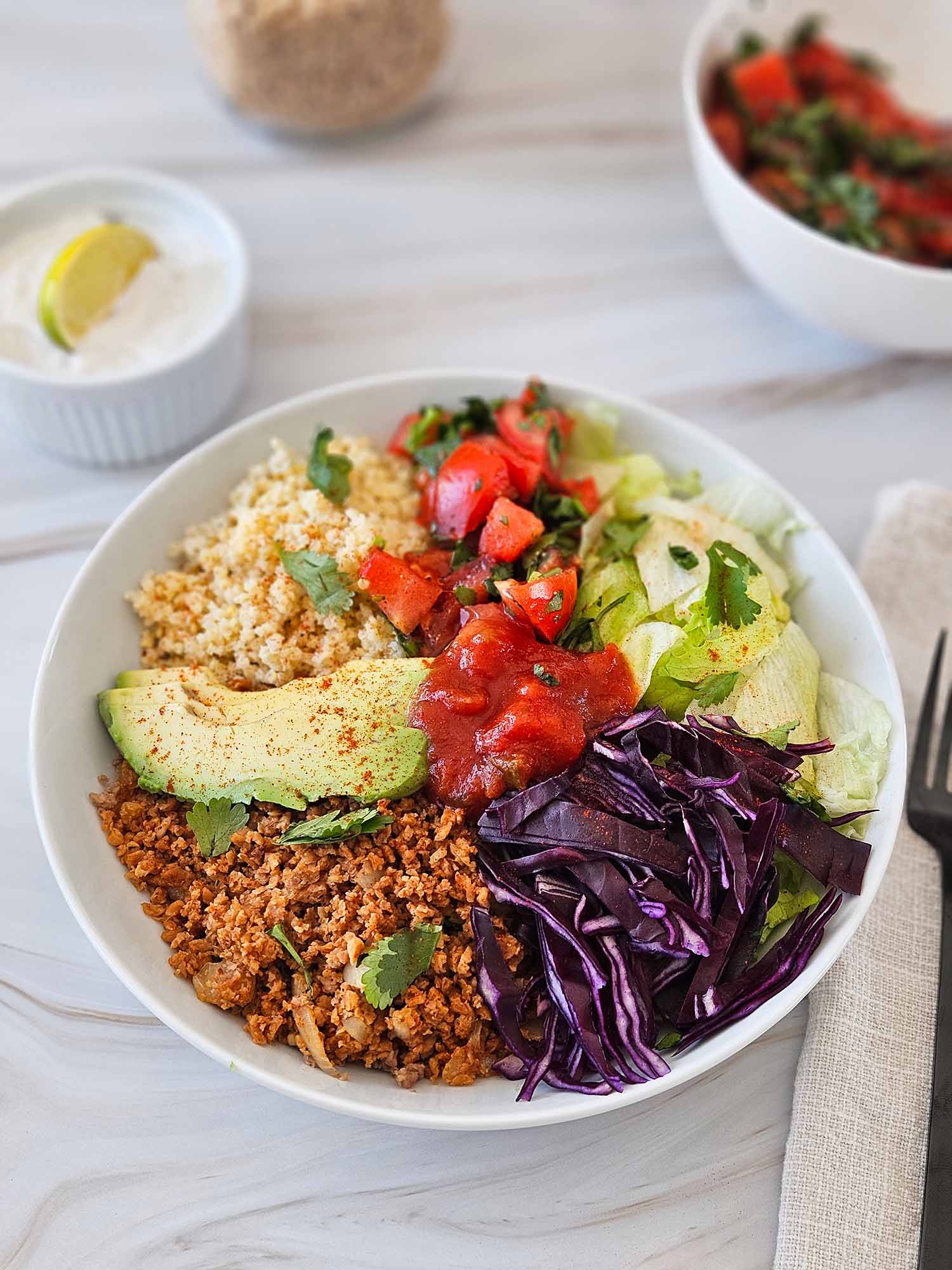 Bol repas végétalien au millet recette santé