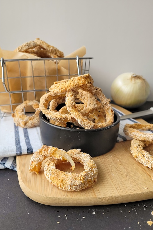 Rondelles d'oignon à la friteuse à air (Air Fryer) recette santé