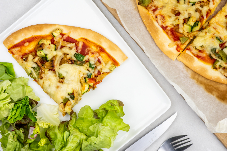 Pizza au tempeh et légumes grillés Recette de Nutritionniste