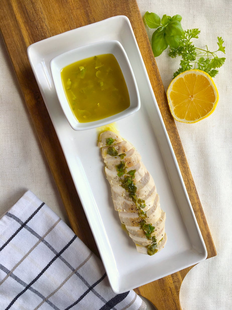 Saucevinaigrette au citron et herbes fraîches (sans sodium) Recette