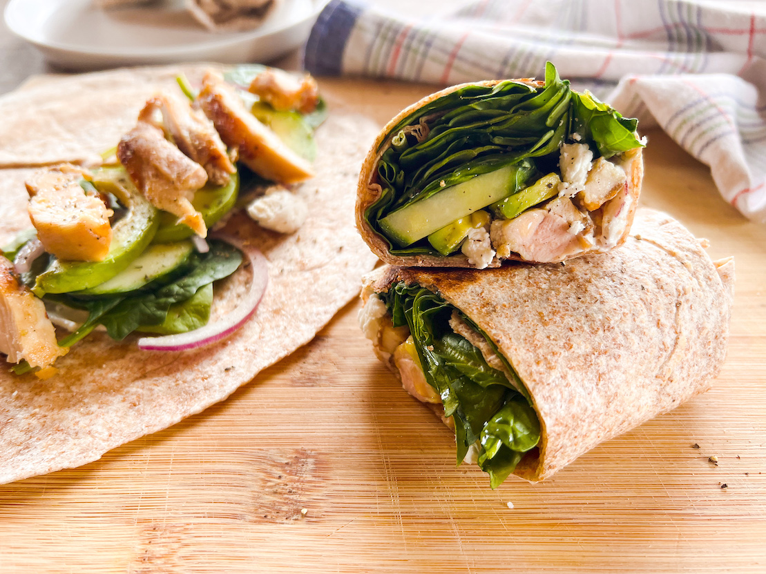 Wrap au poulet et fromage de chèvre | Recette de Nutritionniste