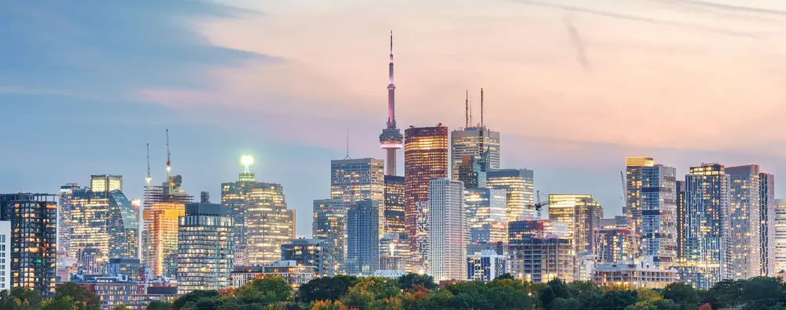 Skyline view of Toronto