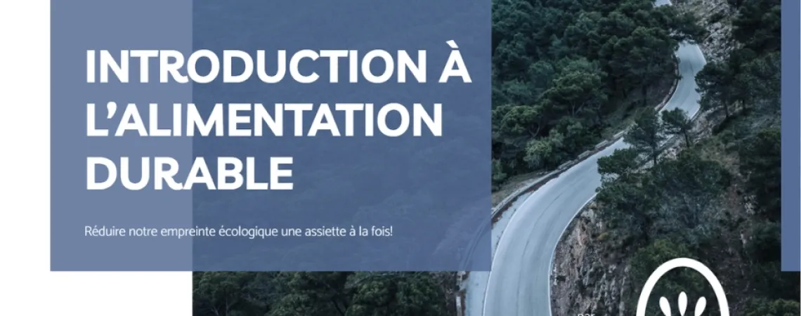 Affiche présentant l'introduction à l'alimentation durable