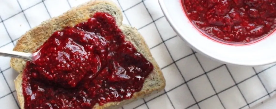 Confiture framboises et chia sans cuisson