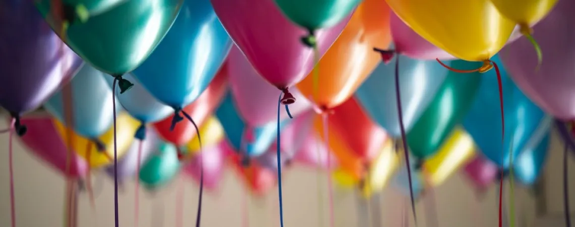 Ballons gonflés à l'hélium