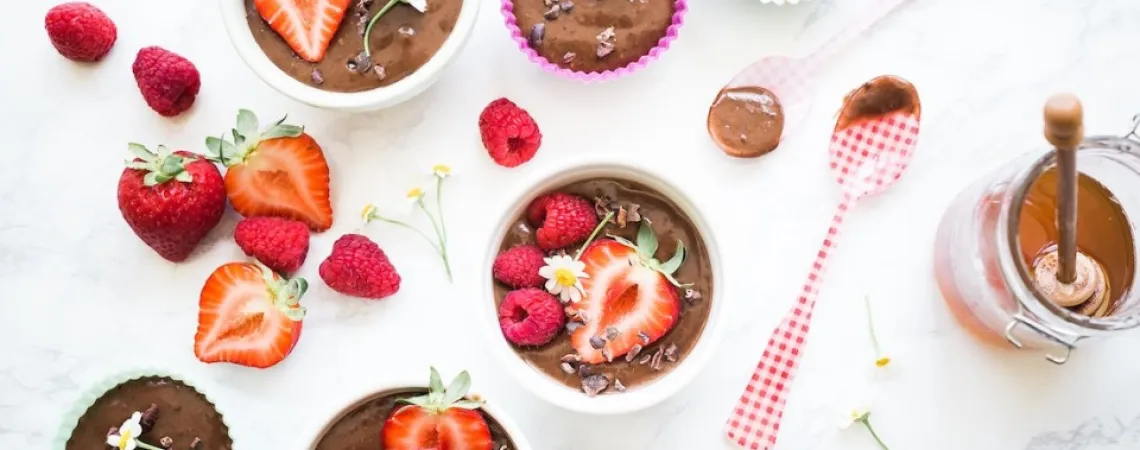 desserts aux fruits et au chocolat