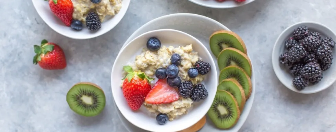 gruau aux fruits riche en fibres