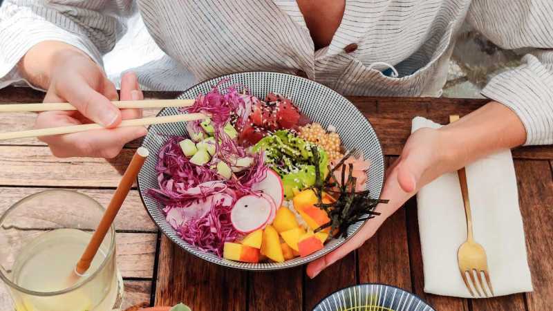 Légumes dans un repas