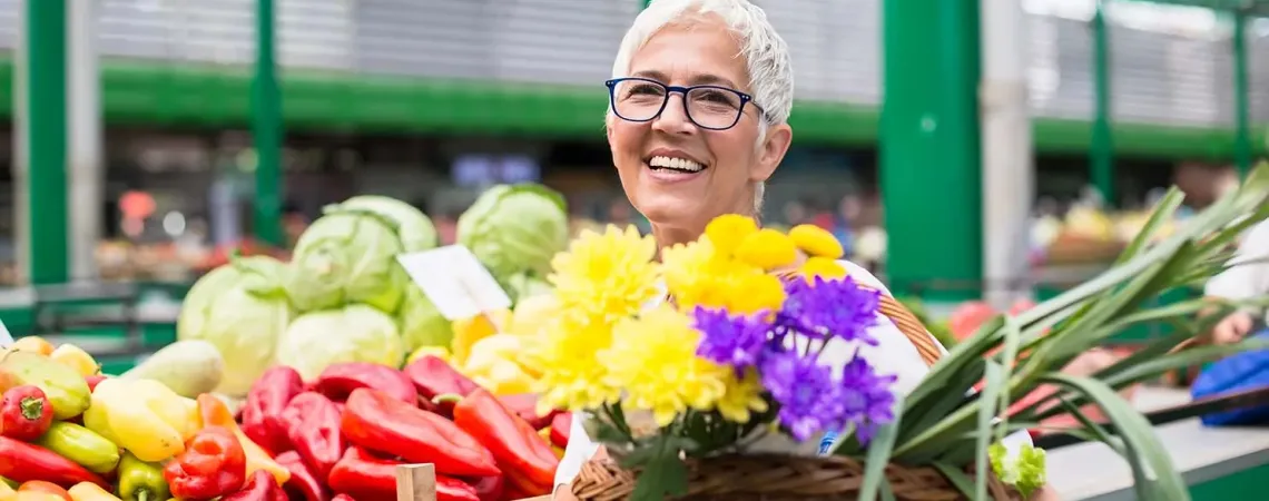 marché extérieur de légumes