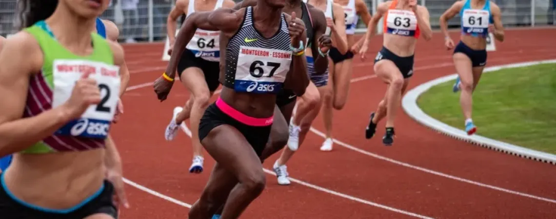 Coureuses professionnelles lors d'une compétition