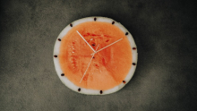 melon en forme d'horloge