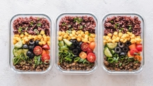 meal prep, repas préparés d'avance, repas dans un plat