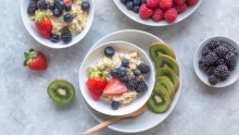 gruau aux fruits riche en fibres