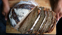 Miche de pain tranchée