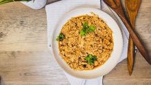 Un bol de viande effilochée 