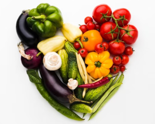 légumes en forme de coeur