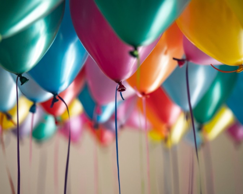 Ballons gonflés à l'hélium