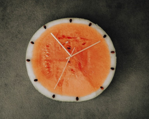 melon en forme d'horloge