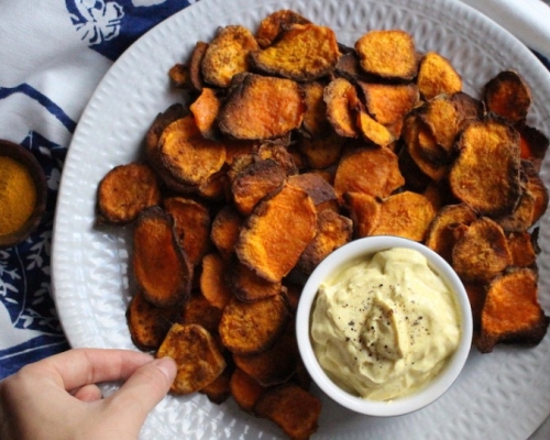 patates douces grillées avec sauce