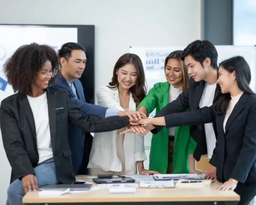 groupe de professionnels collaborateurs