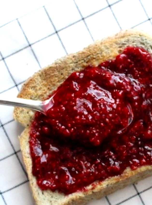 Confiture framboises et chia sans cuisson