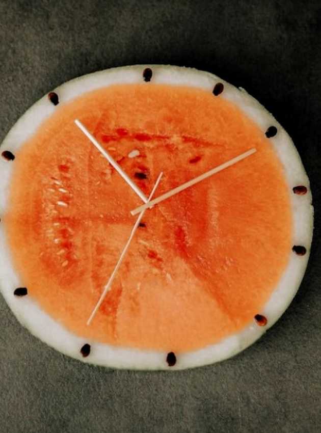 melon en forme d'horloge