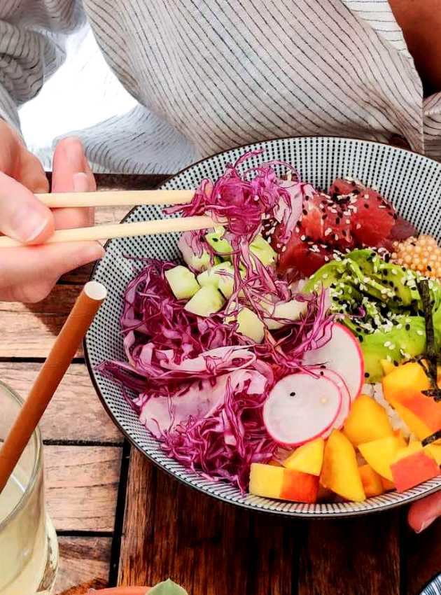 Légumes dans un repas