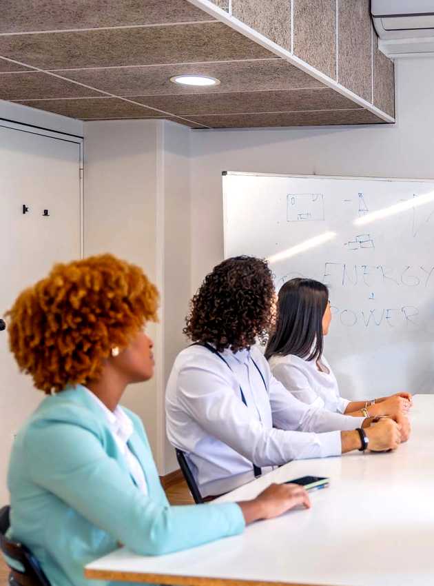 Woman giving a conference - Femme donnant une conférence