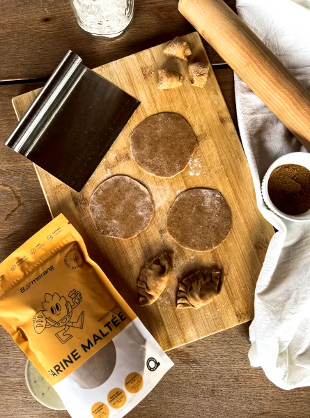 Emballage de wonton grain entier avec de la farine maltée