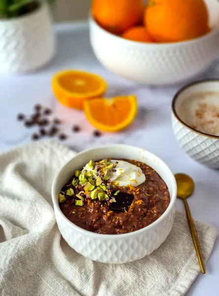 Gruau protéiné chocolat et orange ÉquipeNutrition Chocolate and Orange Protein Oats TeamNutrition