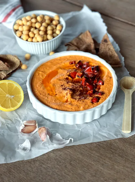 Hummus de poivrons rouges