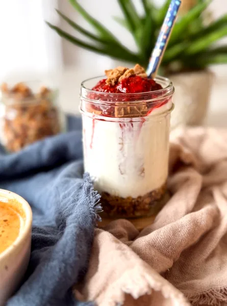 Cheesecake japonais version déjeuner en pot Équipenutrition Teamnutrition