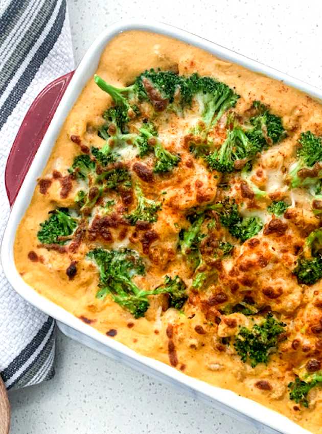 Mac n’ cheese à la courge musquée et au brocoli