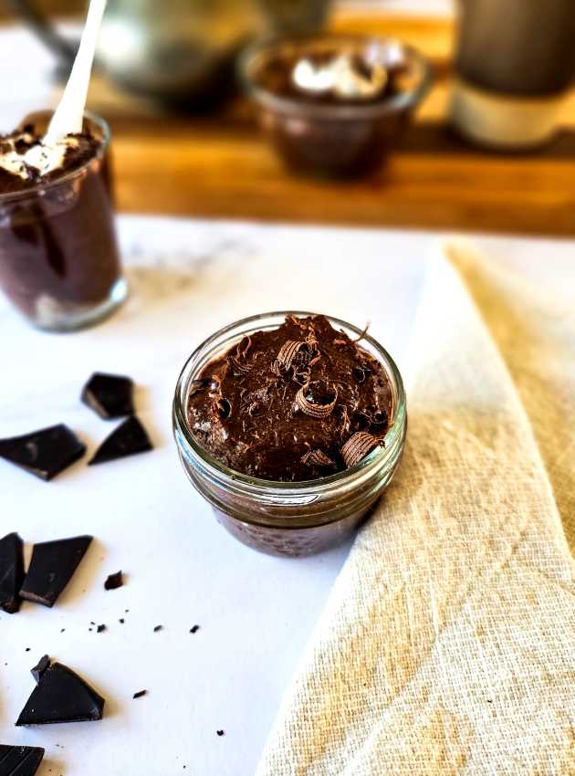 Mousse au chocolat faible en sucre