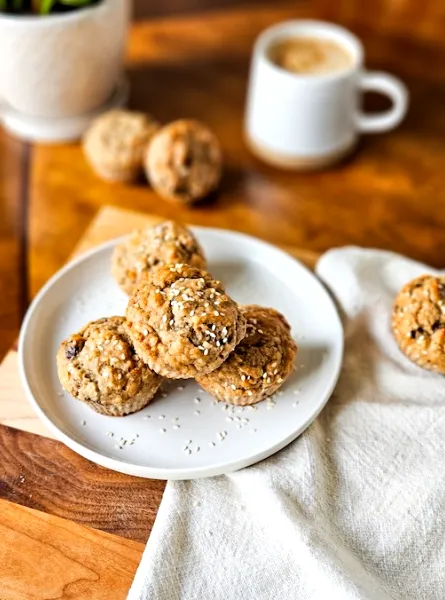 Muffin banane sésame et cardamome Banana, Sesame, and Cardamom Muffins