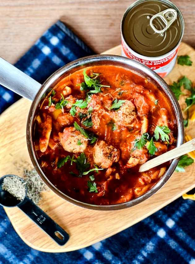 One Pot Meatball Pasta Pâtes aux boulettes One Pot ÉquipeNutrition Teamnutrition