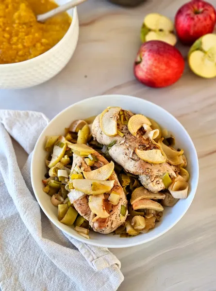 Poulet aux pommes caramélisées ÉquipeNutrition Chicken with Caramelized Apples TeamNutrition