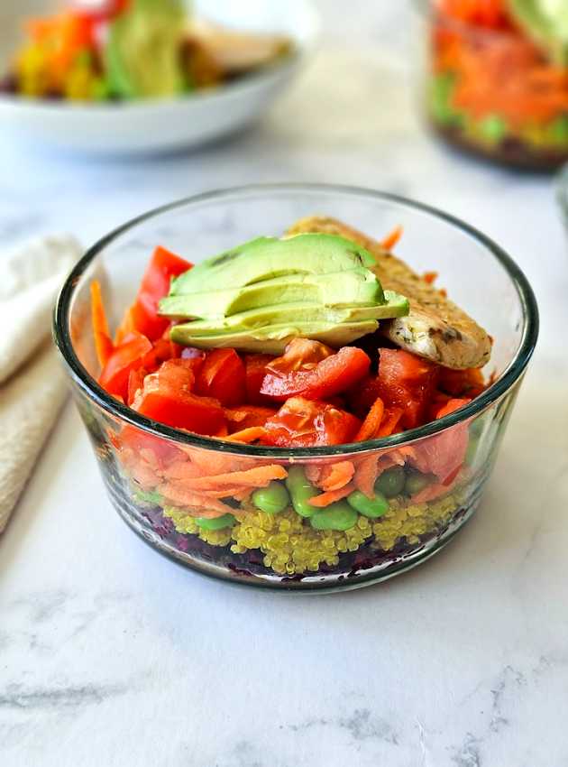 Salade en pot colorée Colourful Jar Salad ÉquipeNutrition Teamnutrition