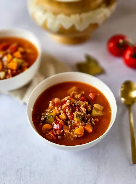 Soupe aux légumes et au sarrasin à la mijoteuse ÉquipeNutrition Slow Cooker Vegetable and Buckwheat Soup TeamNutrition