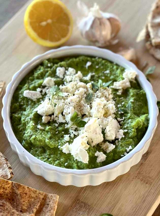 Green Pea and Mint Dip Trempette de pois verts et menthe EquipeNutrition TeamNutrition